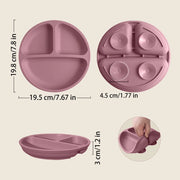 Assiette Bébé Compartimentée avec Ventouse – Sans BPA