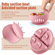 Coffret Repas Bébé en Silicone – 5 Pièces